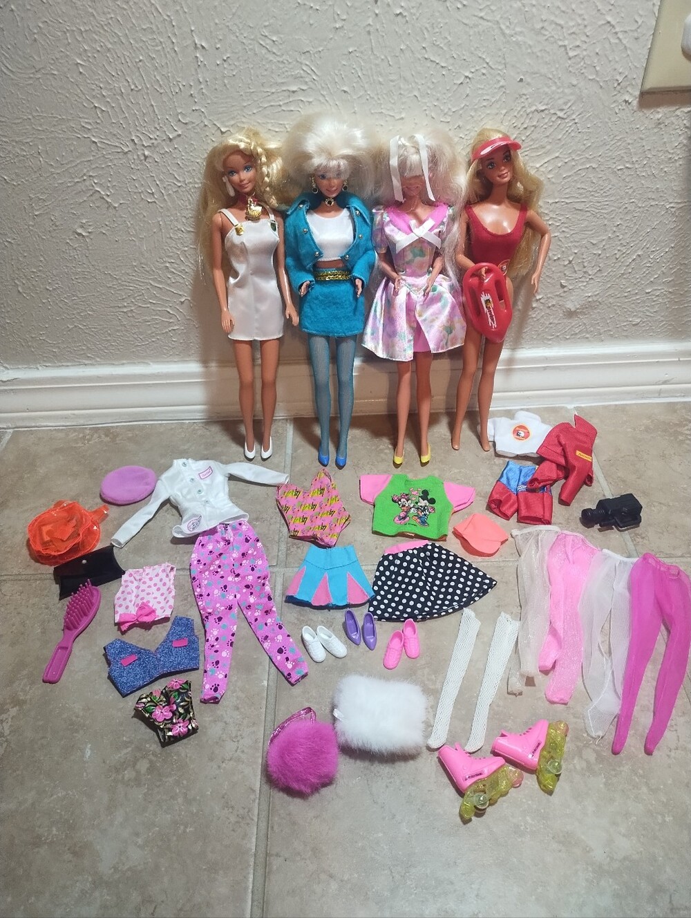 Vintage Barbie Doll Lot 1990s Baywatch Clothing Shoes
